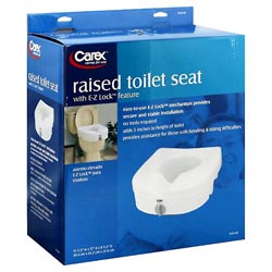 Image for Carex Raised Toilet Seat, with E-Z Lock Feature,1ea from AuBurn Garnett