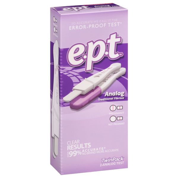 Image for e.p.t Pregnancy Test, Analog, Twin Pack,2ea from AuBurn Garnett