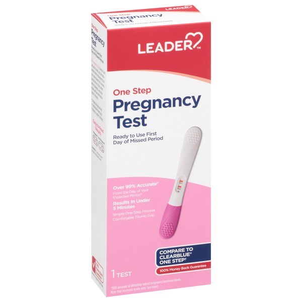 Image for Leader Pregnancy Test, One Step,1ea from AuBurn Garnett