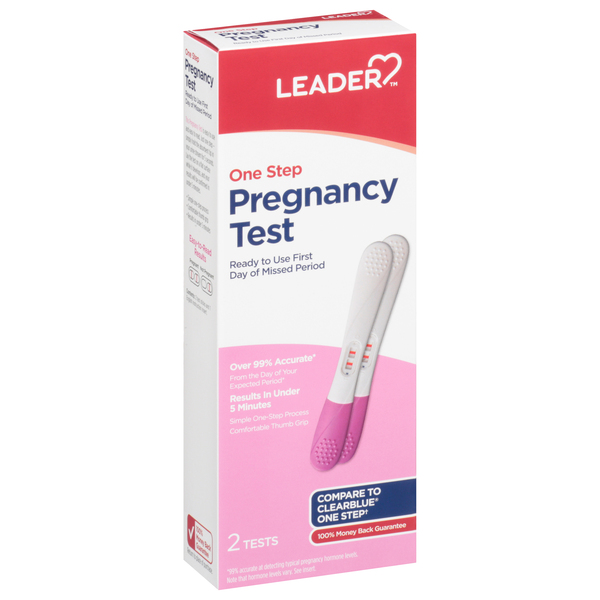 Image for Leader Pregnancy Test, One Step,2ea from AuBurn Garnett