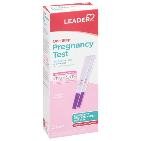 Image for Leader Pregnancy Test, One Step,2ea from AuBurn Garnett