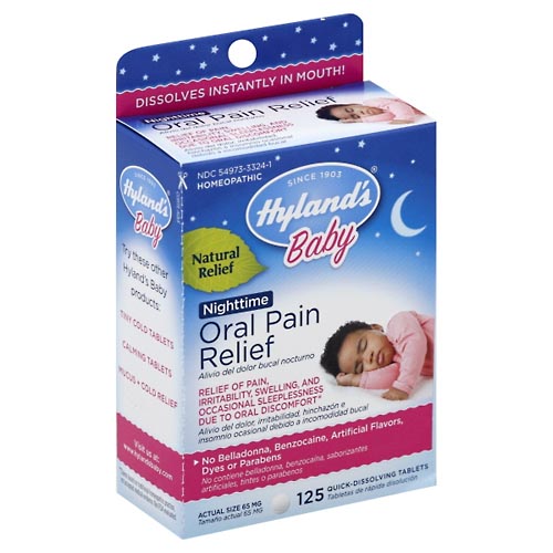 Image for Hylands Oral Pain Relief, Nighttime, 65 mg, Quick-Dissolving Tablets,125ea from AuBurn Garnett