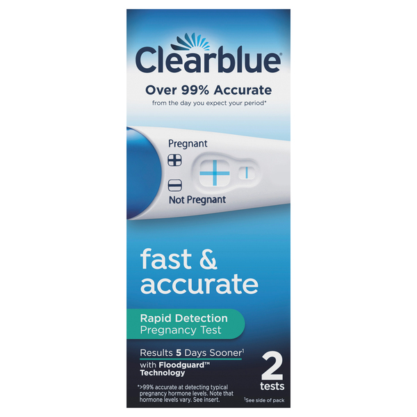 Image for Clearblue Pregnancy Test, Rapid Detection,2ea from AuBurn Garnett
