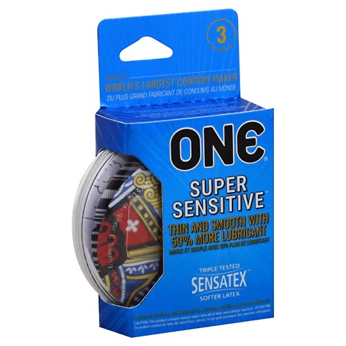 Image for One Condoms, Lubricated, Super Sensitive,3ea from AuBurn Garnett